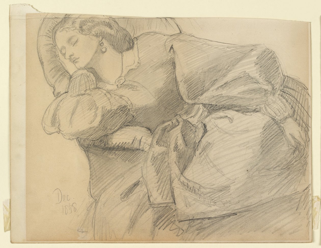 Ruth Herbert Asleep by Dante Gabriel Charles Rossetti