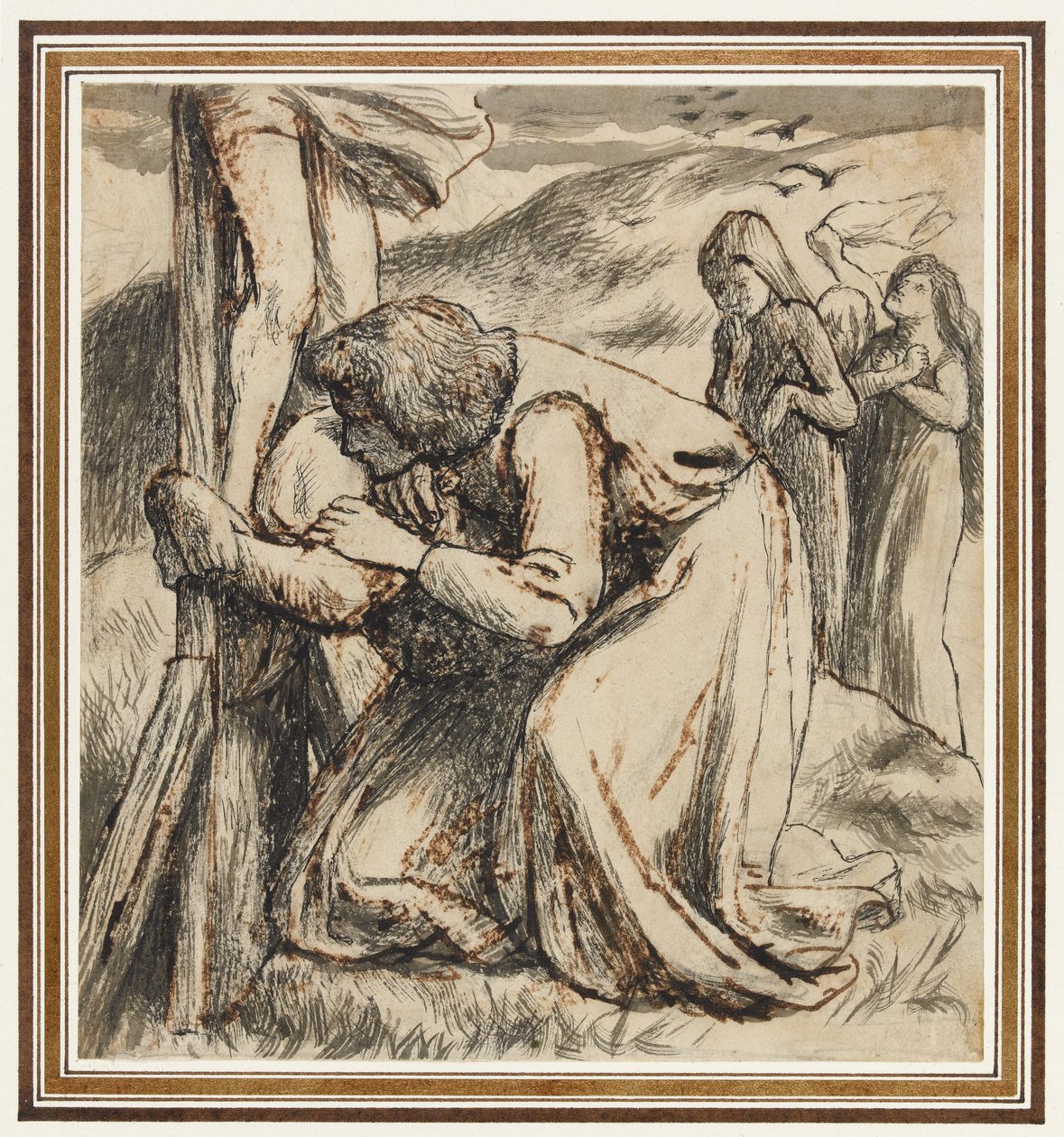 St. John Comforting the Virgin at the Foot of the Cross, c.1857-58 by Dante Gabriel Charles Rossetti