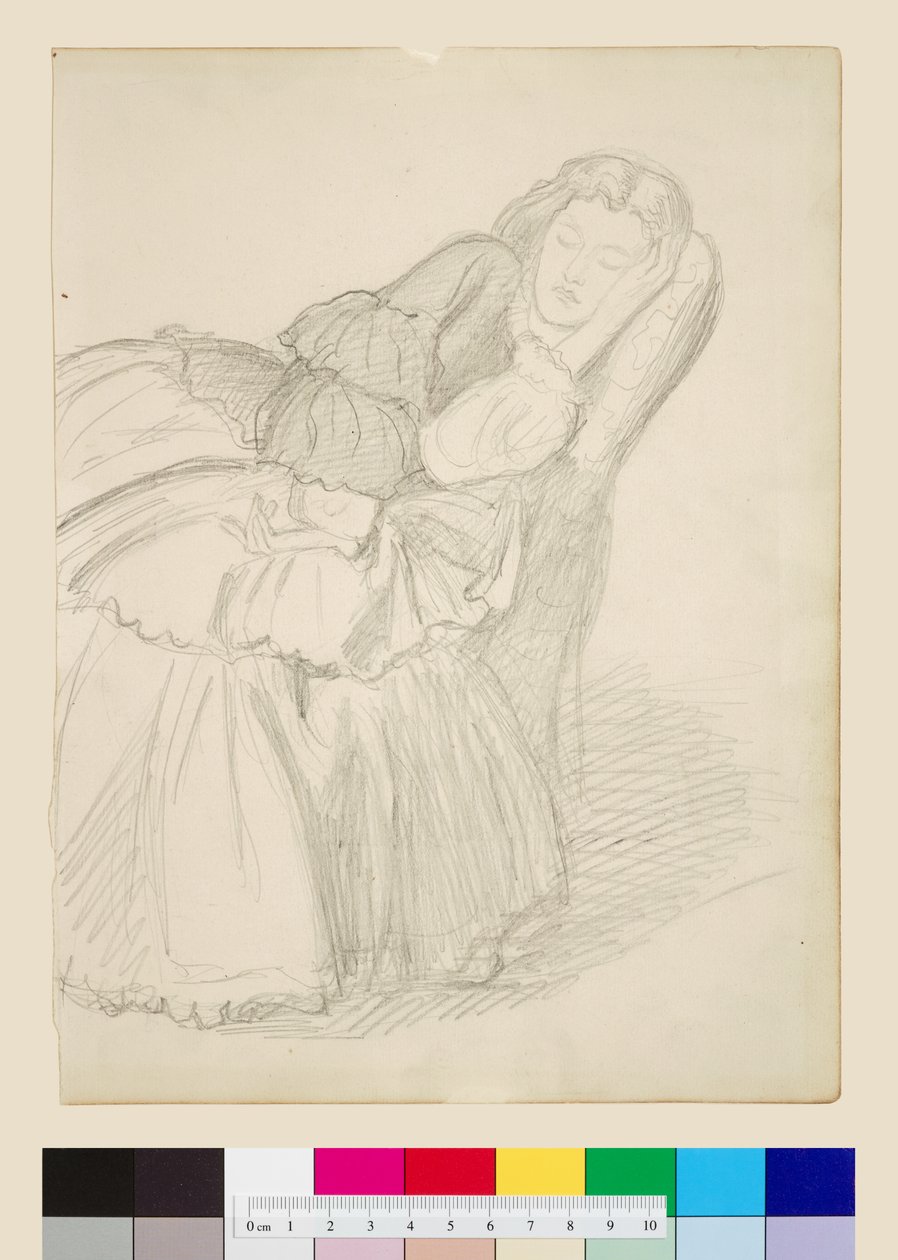 Study of Ruth Herbert asleep, c. 1858-1859 by Dante Gabriel Charles Rossetti