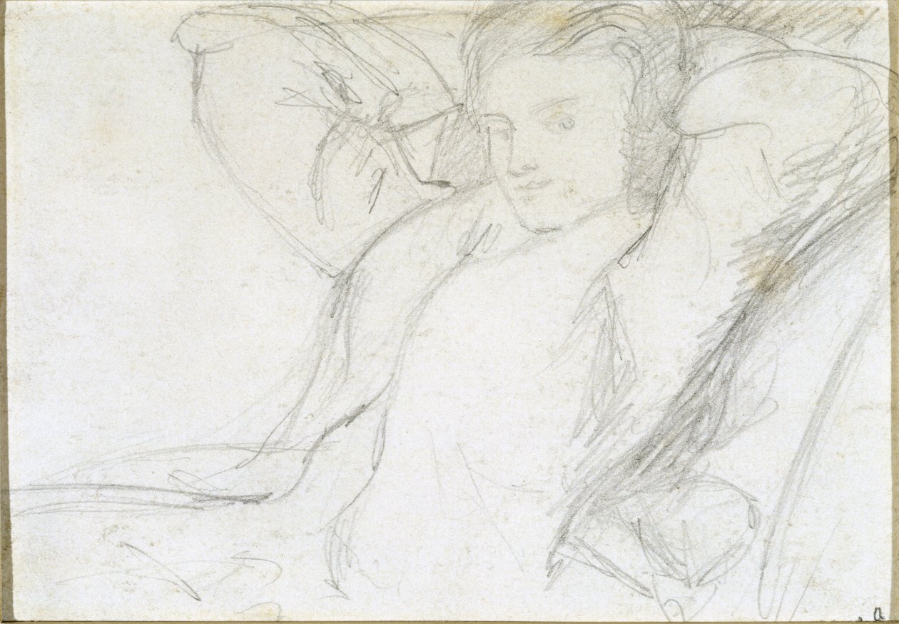 Study of a Seated Lady by Dante Gabriel Charles Rossetti