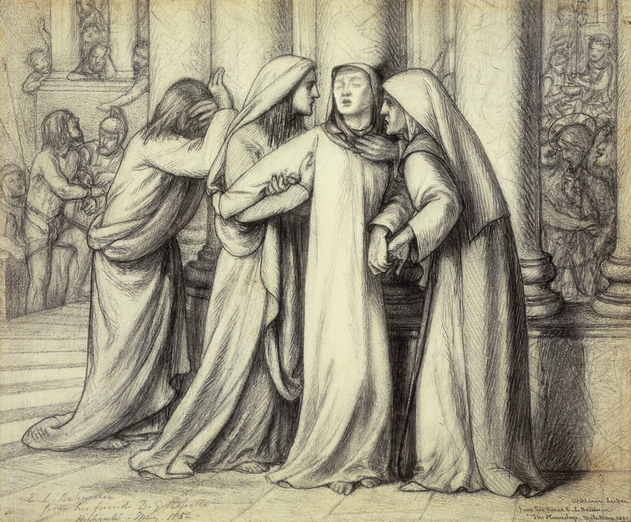 The Virgin Mary being Comforted by Dante Gabriel Charles Rossetti