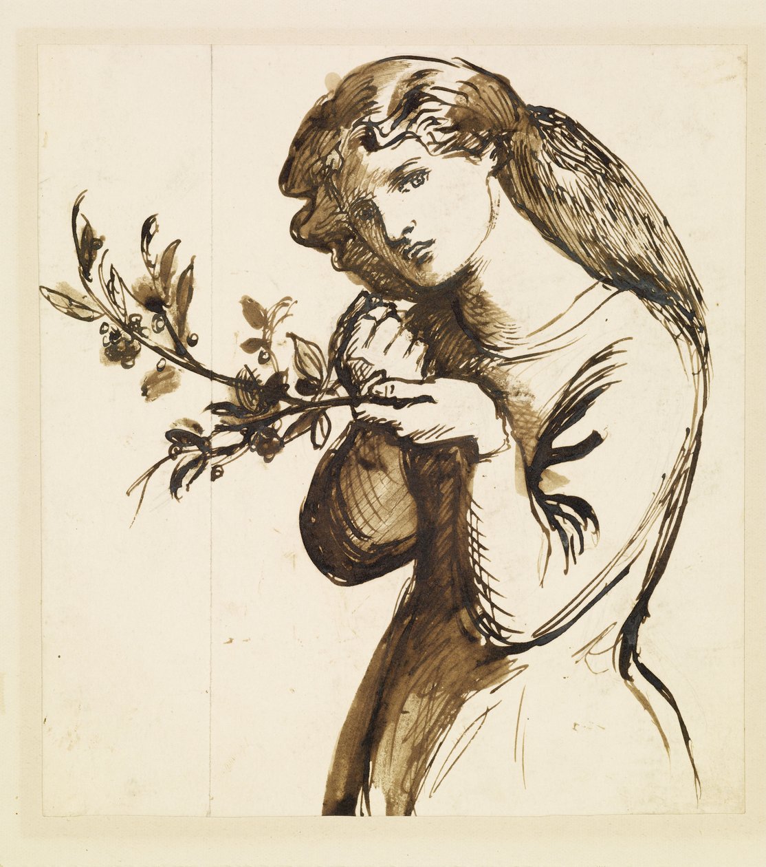 Study of a Girl Eating Cherries by Dante Gabriel Rossetti