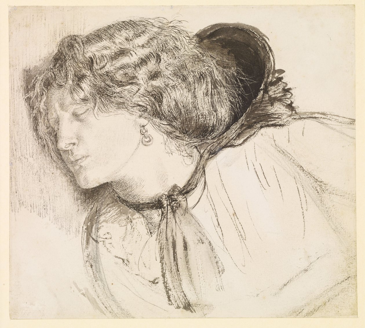 Found - Study for the Head of the Girl by Dante Gabriel Rossetti