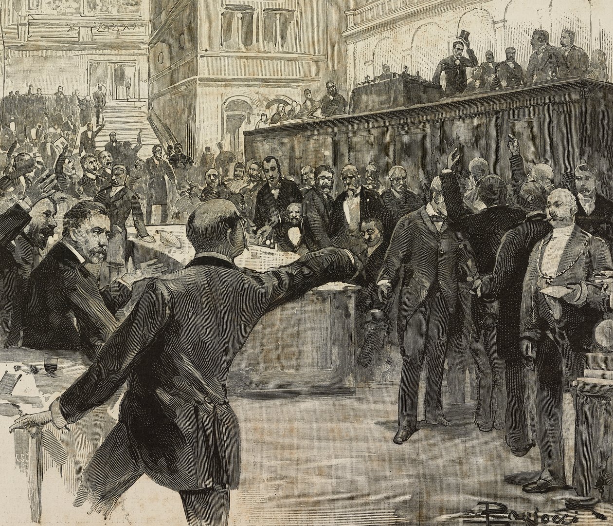 Controversy at Chamber of Deputies after reading report of Committee of Seven (Comitato dei Sette) in charge of investigation on Bank Responsibilities, November 23 by Dante Paolocci