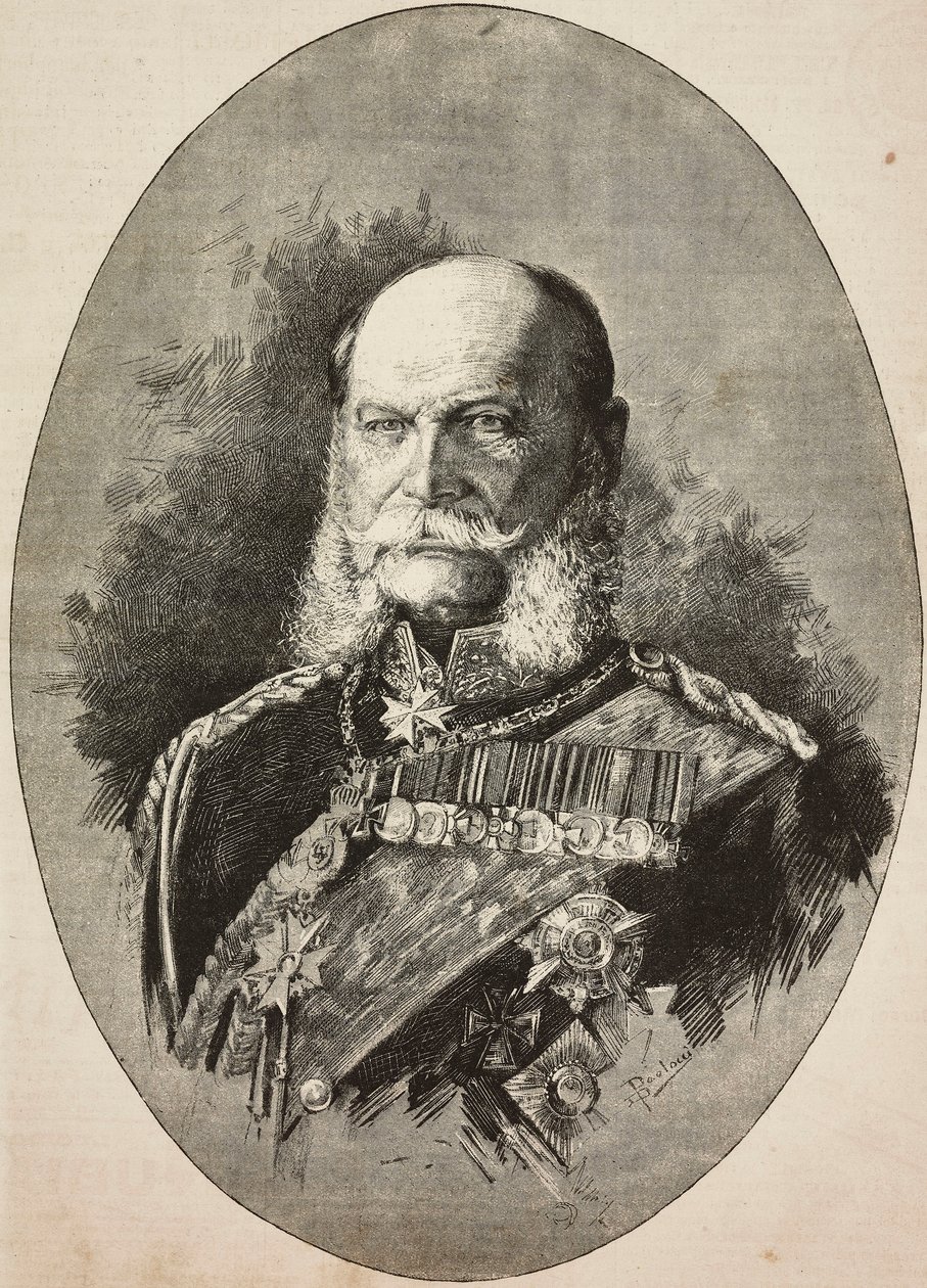 Emperor William I of Germany in 1887 (engraving) by Dante Paolocci