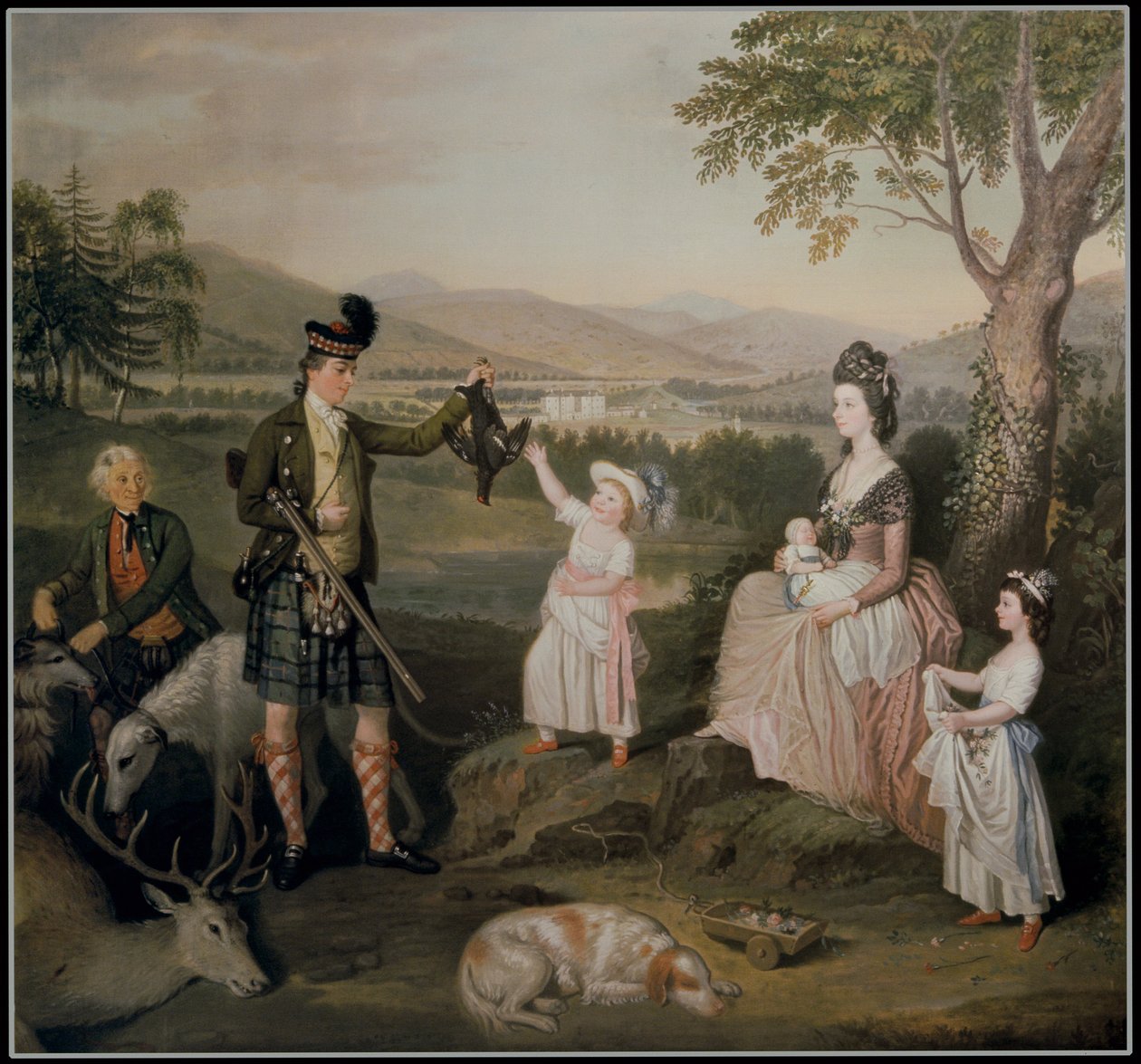 John, the 4th Duke of Atholl and his family, 1780 by David Allan