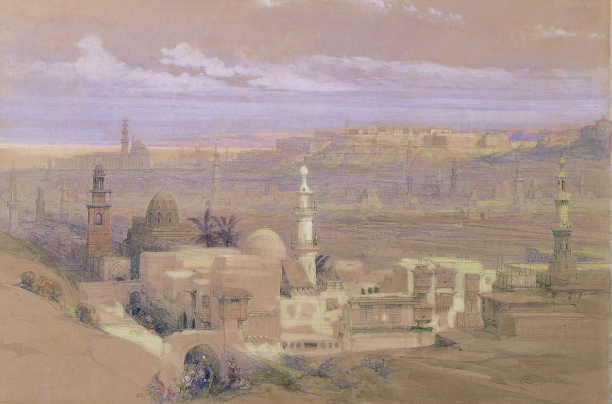 Cairo from the Gate of Citizenib, looking towards the Desert of Suez by David Roberts