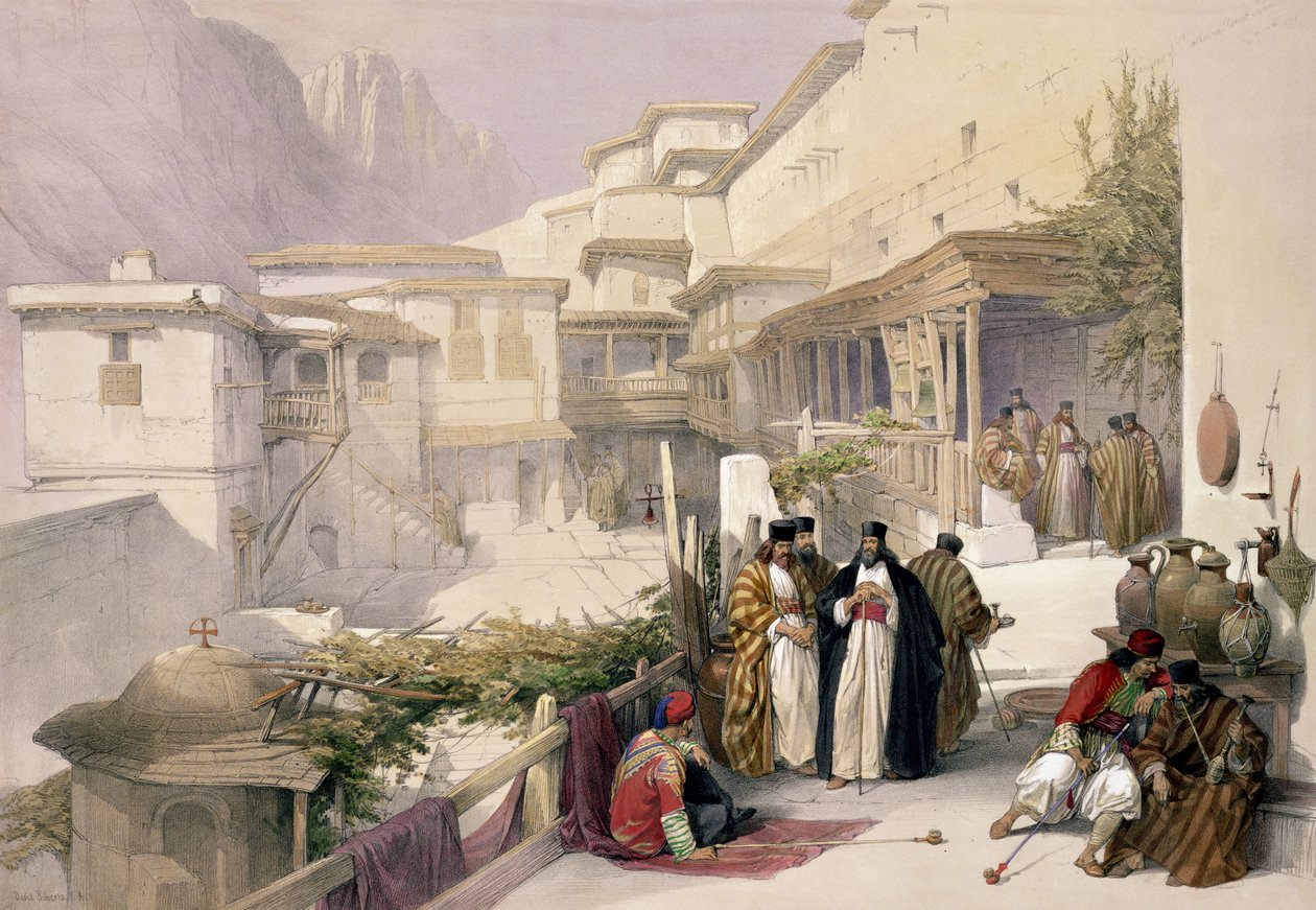 Convent of St. Catherine, Mount Sinai, February 17th 1839, plate 120 from Volume III of 