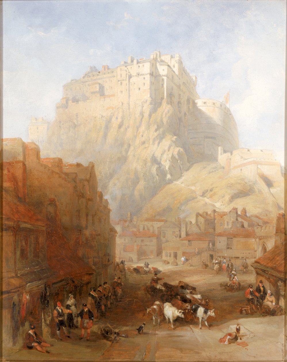 Edinburgh Castle from the Grassmarket, 1837 by David Roberts