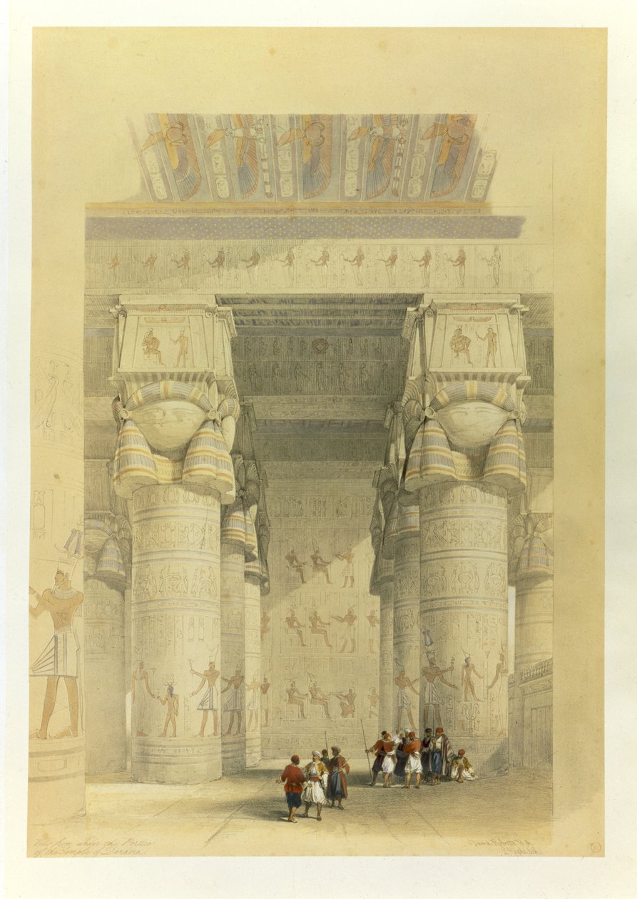 View from under the Portico of the Temple at Dendarah, from Egypt and Nubia, Vol.1 by David Roberts