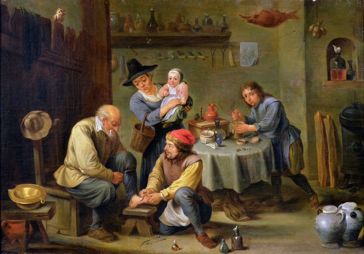 Surgeon Tending the Foot of an Old Man by David Teniers the Younger