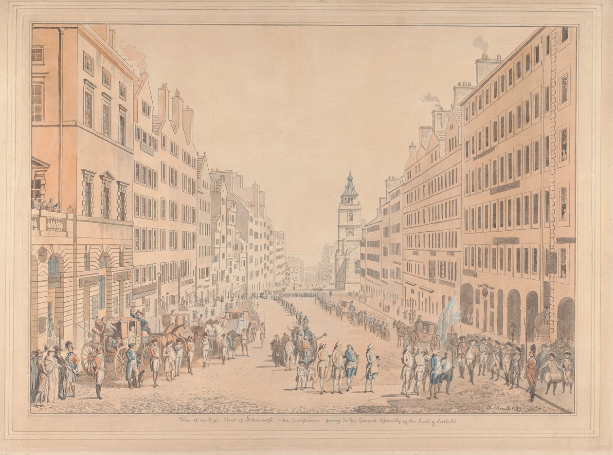 View of the High Street of Edinburgh and the Commissioner by David Allan