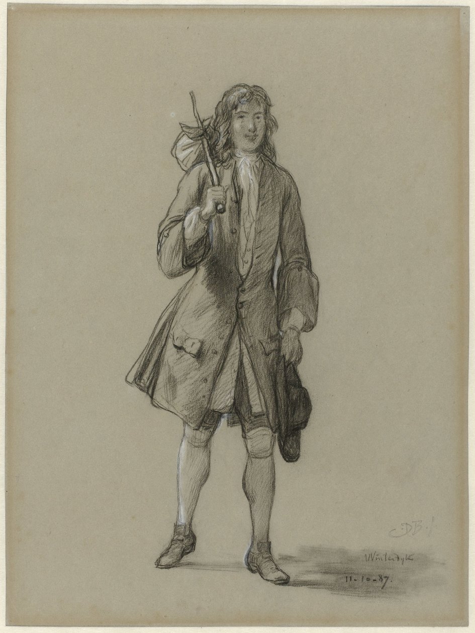 Ferdinand Huyck Returns from Abroad. Illustration for the book of the same name by Jacob van Lennep by David Bles