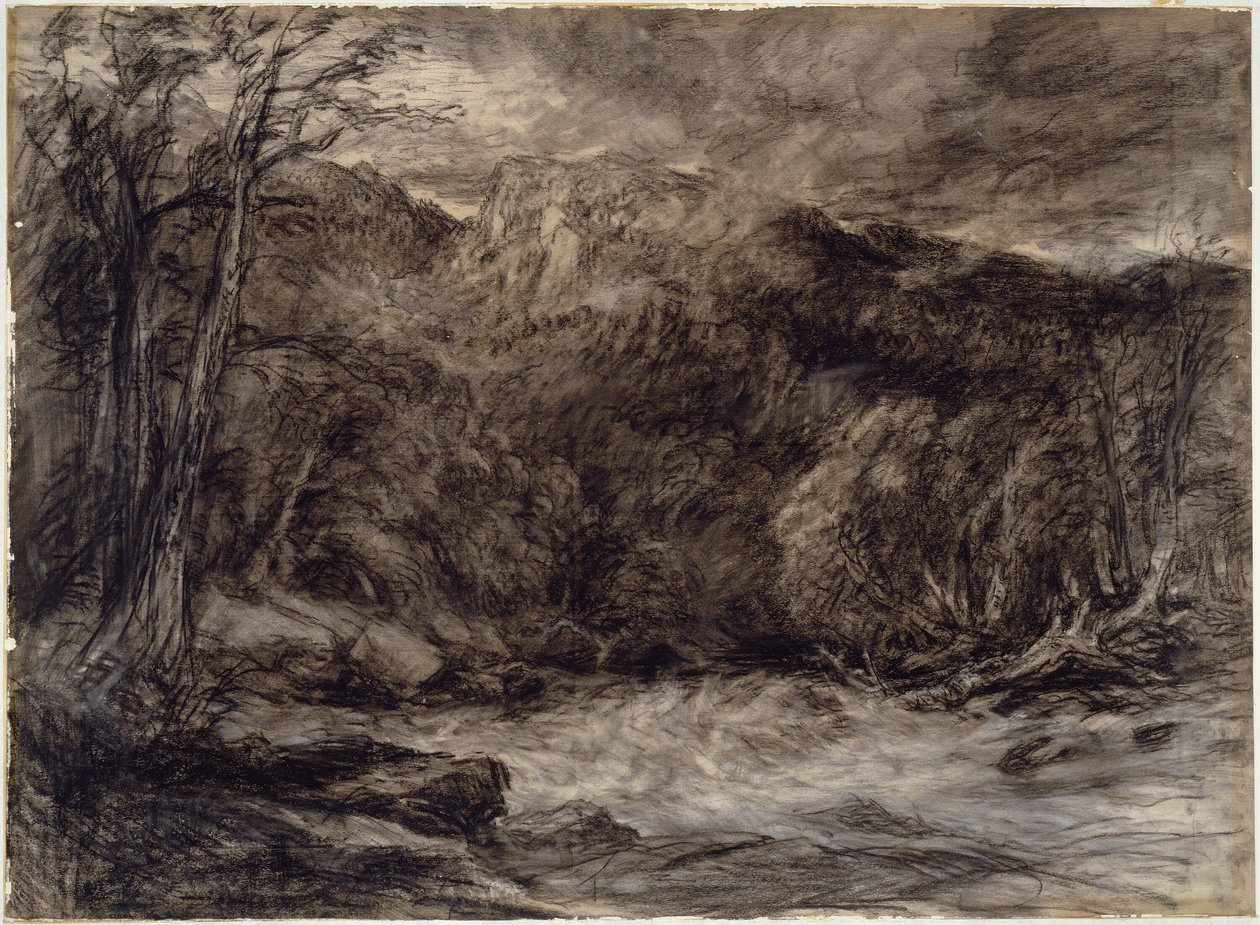 A Mountain Torrent by David Cox the elder