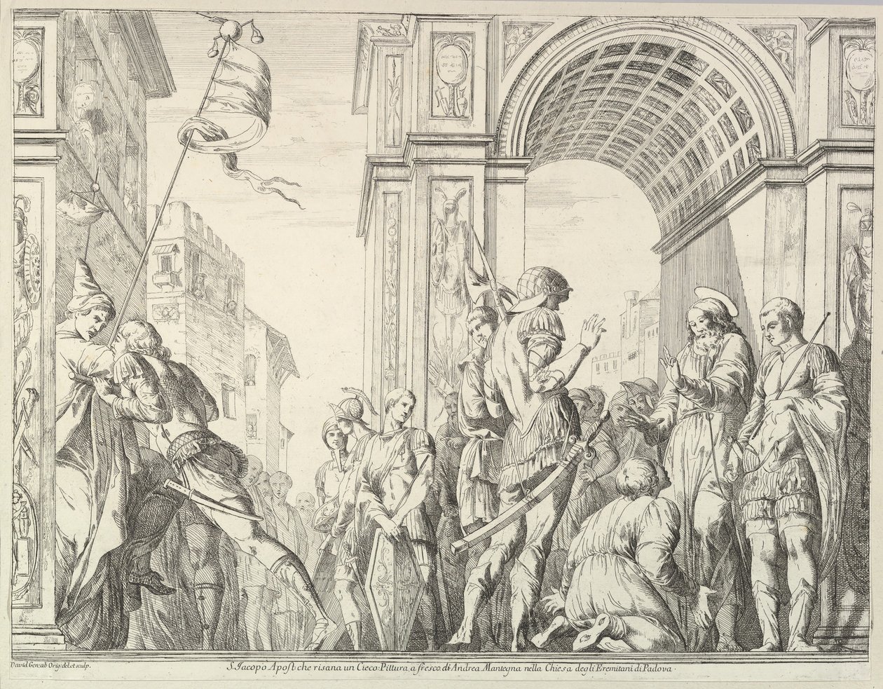 Saint James Cures a Blind Man, from The Story of Saints James and Christopher in the Erem, 1776 by David Giovanni