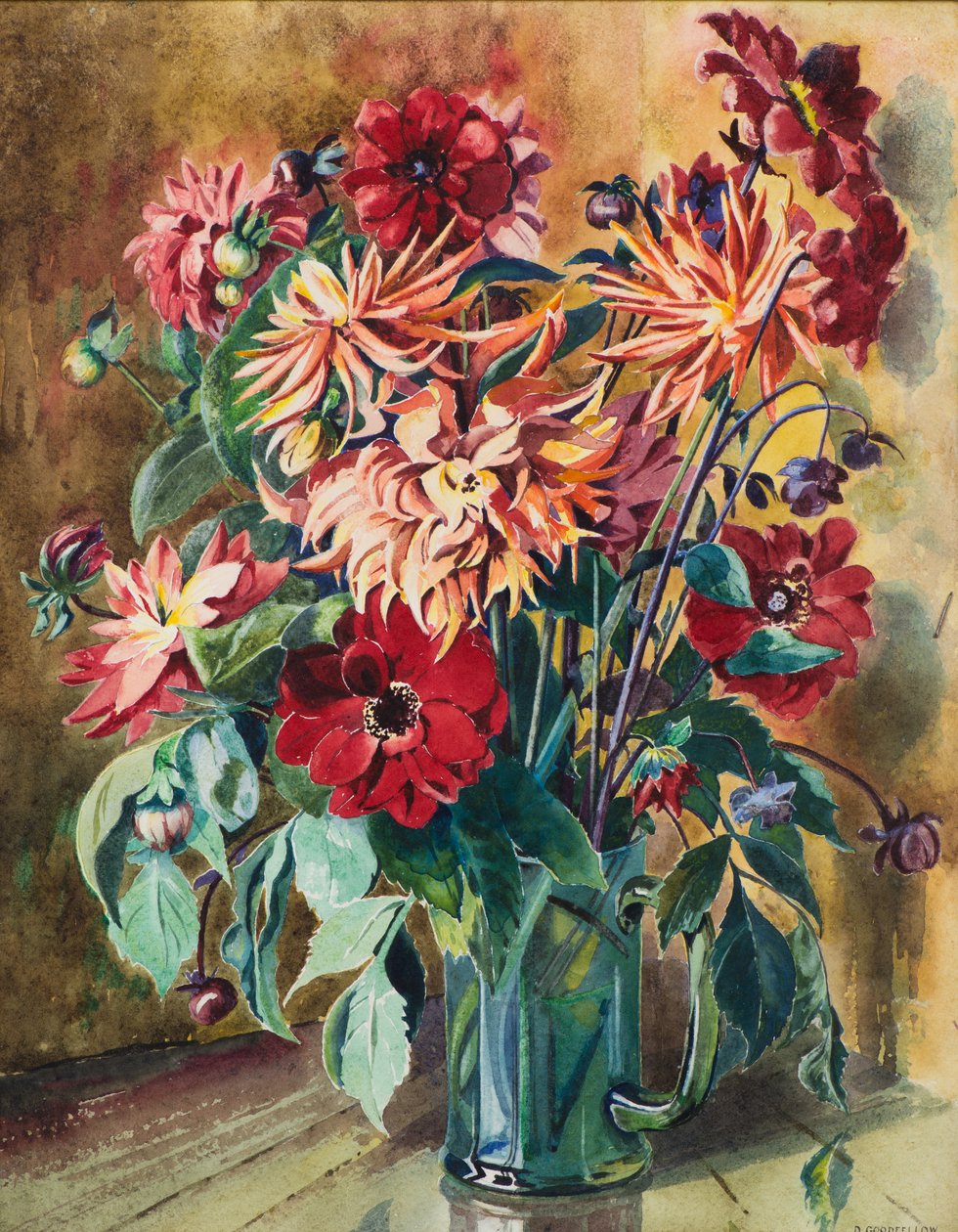 Dahlias by David Goodfellow: High-quality fine art print
