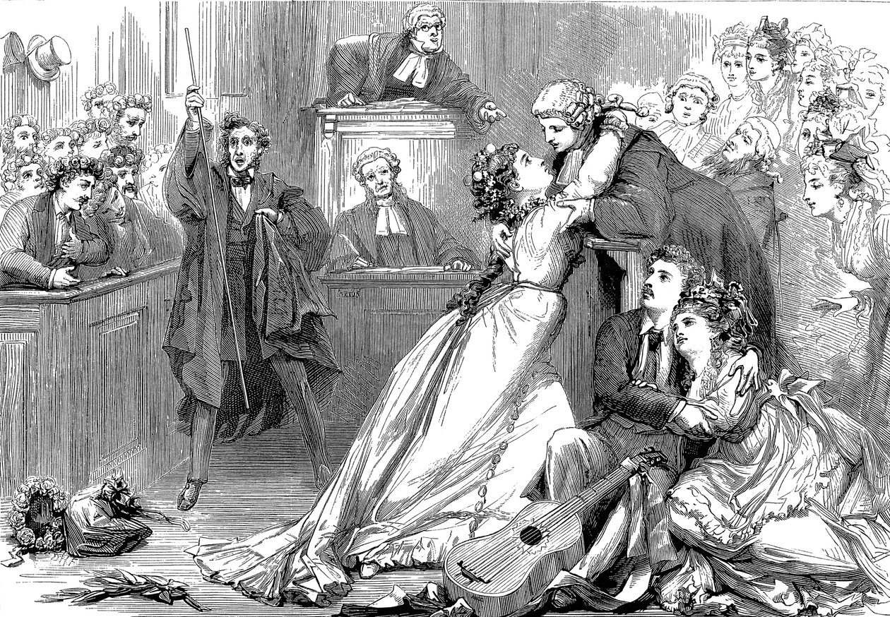 A scene from Trial by Jury by David Henry Friston