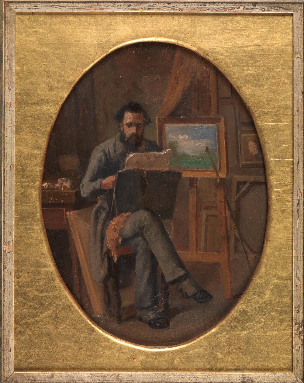 A Painter in his Studio. The Artist Himself (?) by David Jacobsen