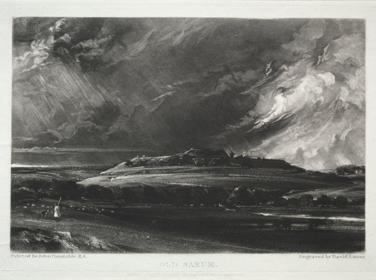 Various Subjects of Landscape, Characteristic of English Scenery... Old Sarum, 1832 by David Lucas