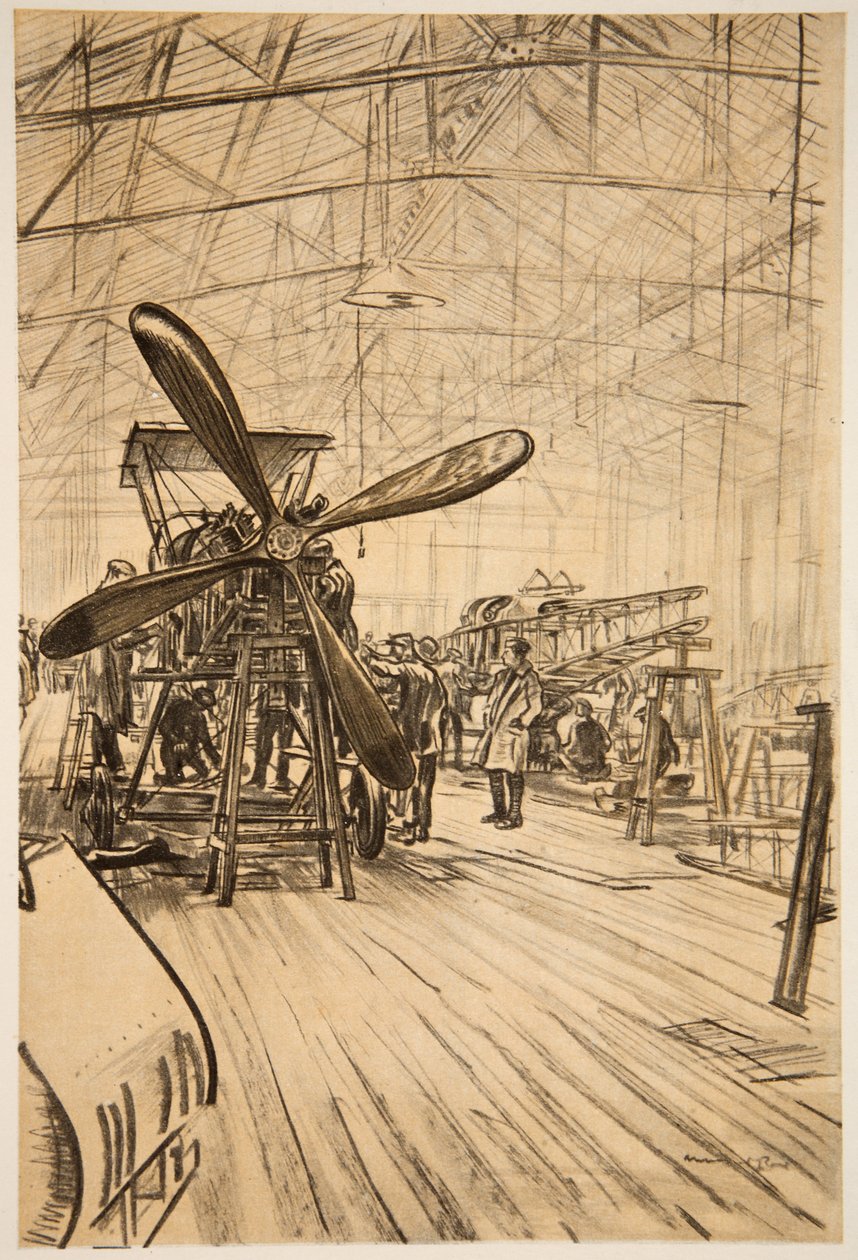 An aeroplane on the stocks, illustration from 