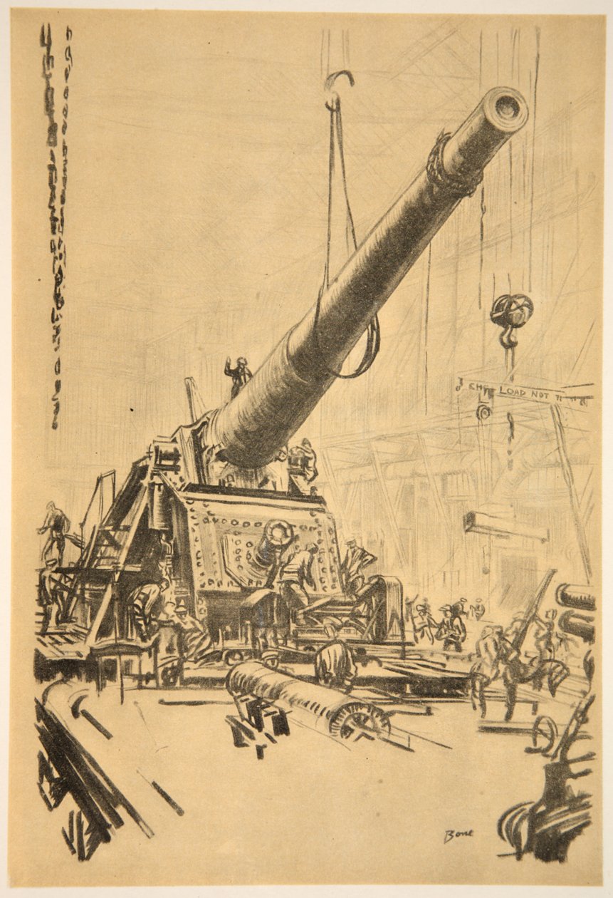Mounting a great gun, illustration from 