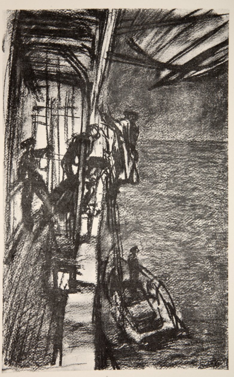Off Havre: taking the pilot aboard a hospital ship, illustration from 