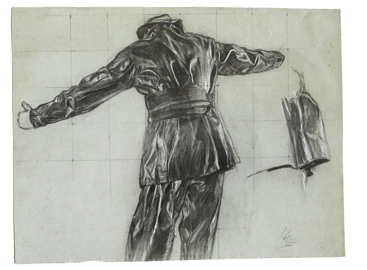 Study for Winter Mine-Laying off Iceland, c.1942 by David Muirhead Bone