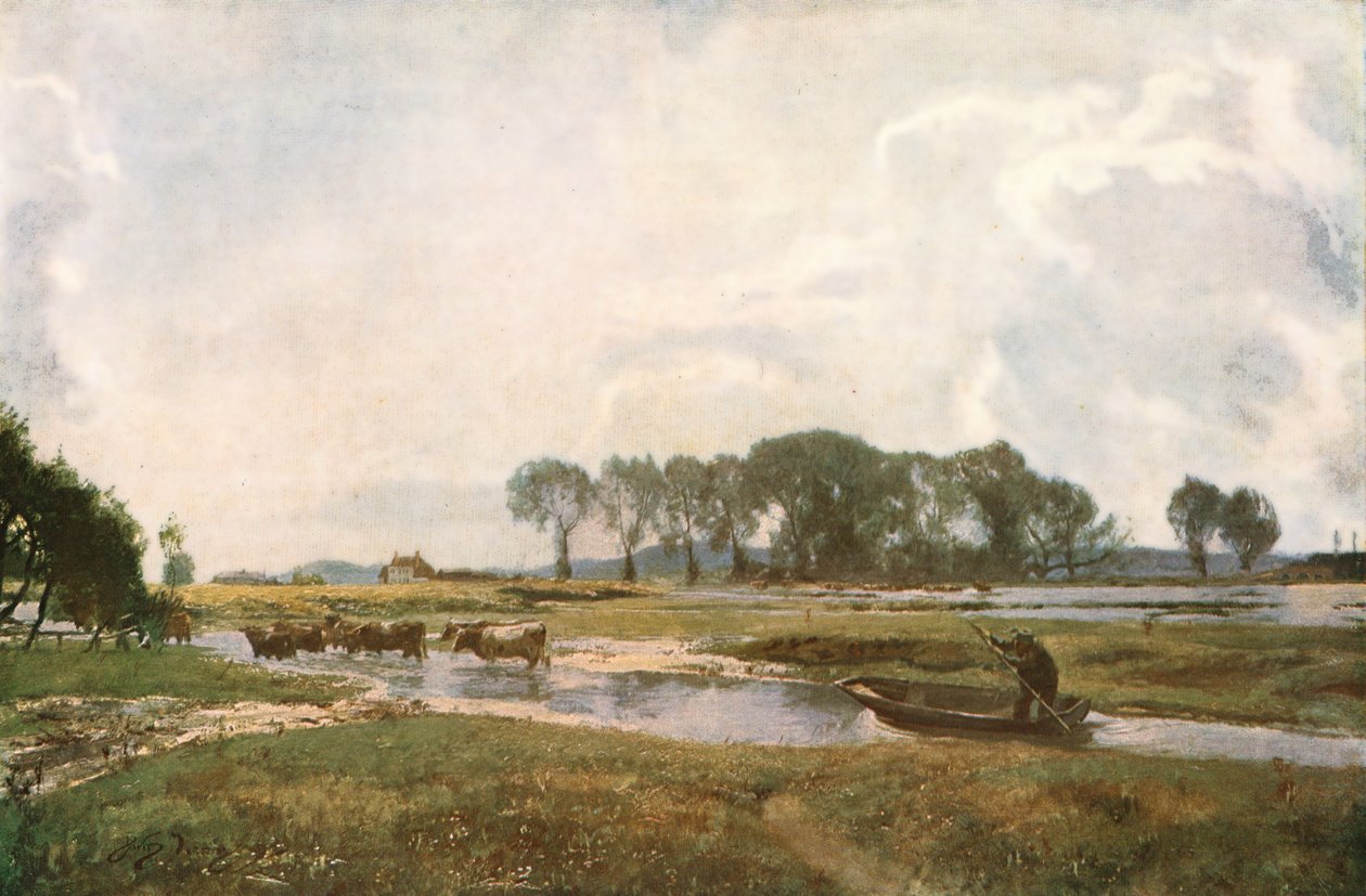 Driving the Cows, Hampshire, 1892, c1930 by David Murray