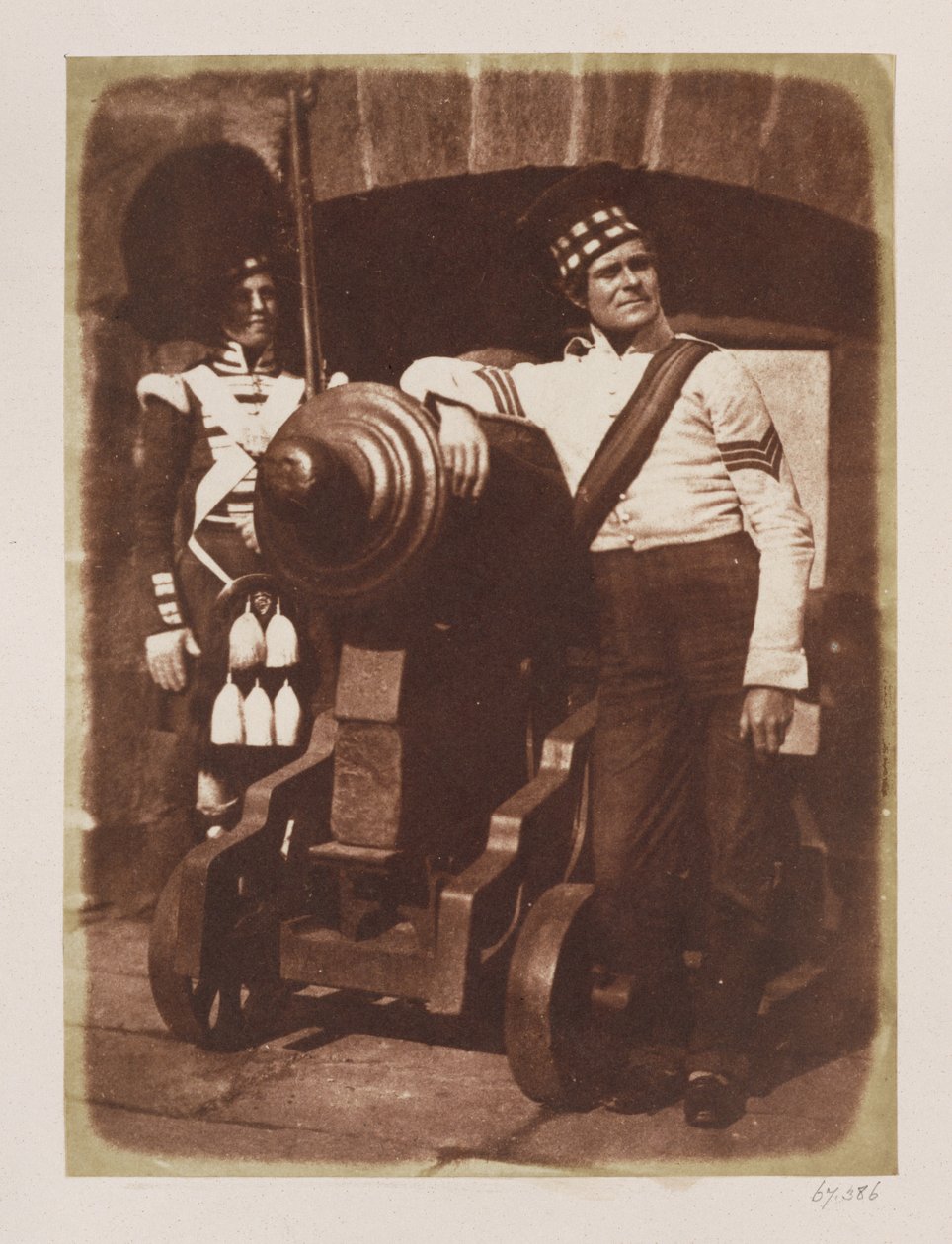 Artilleryman and Highlander, Edinburgh Castle by David Octavius Hill