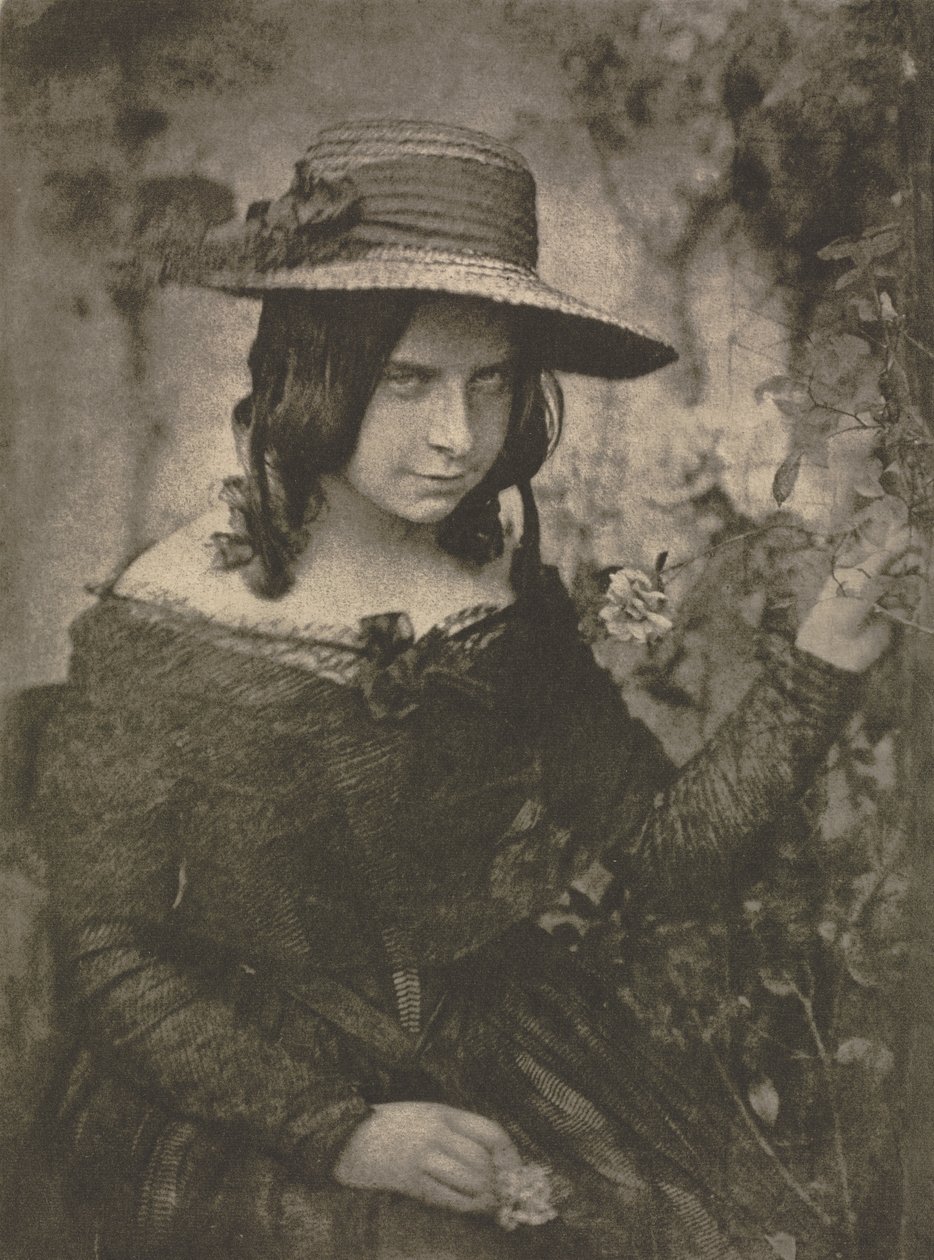 Girl in Straw Hat by David Octavius Hill