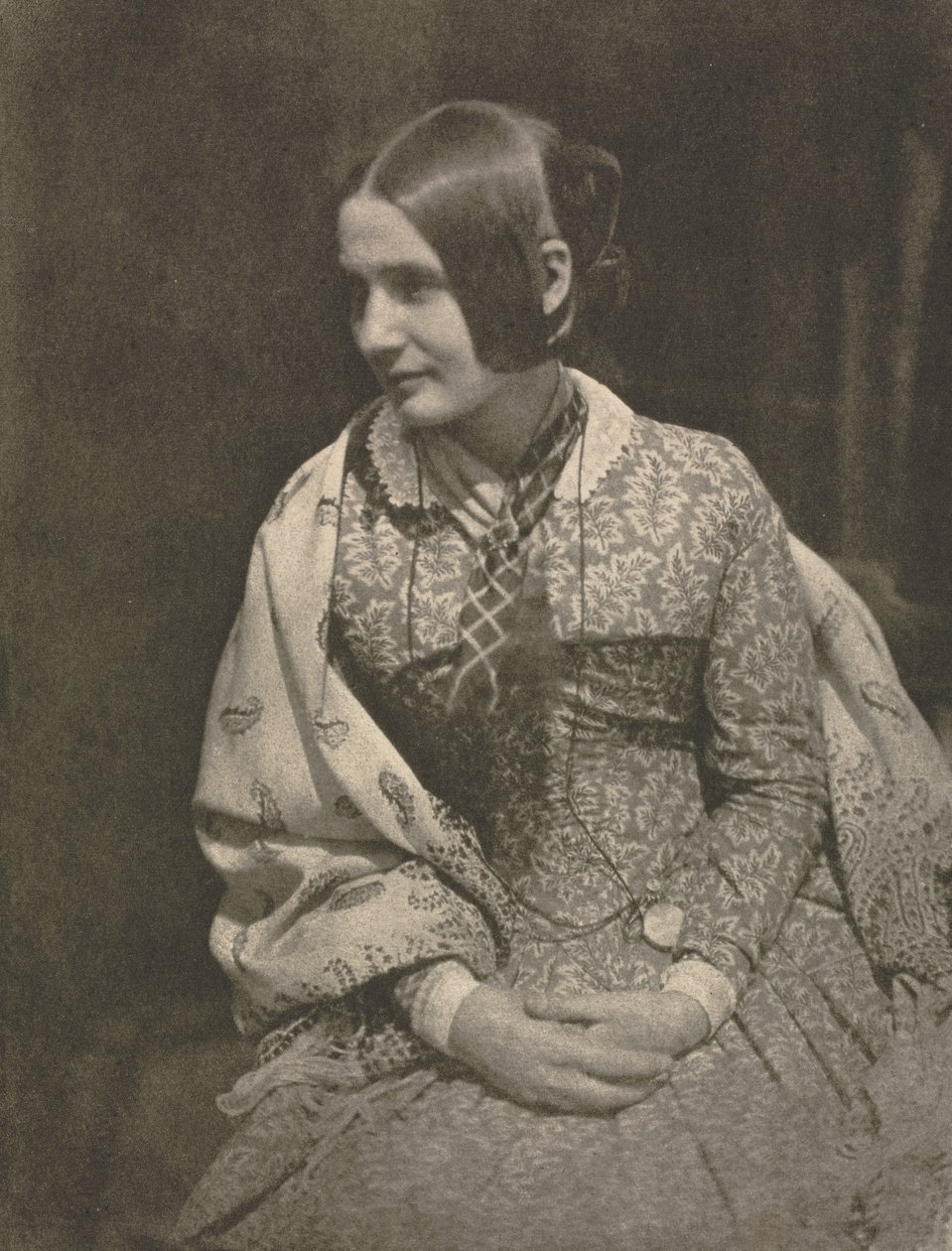Lady in Flowered Dress by David Octavius Hill
