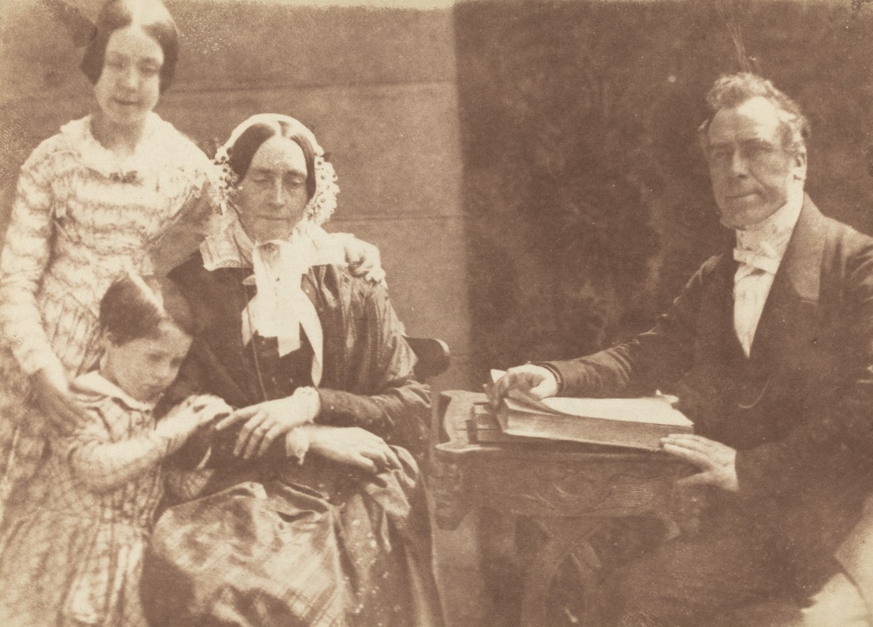 Rev Ebenezer Miller and family by David Octavius Hill and Robert Adamson