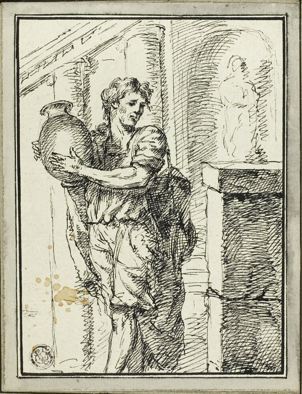 Man Holding Jar by David Pièrre Giottino Humbert de Superville