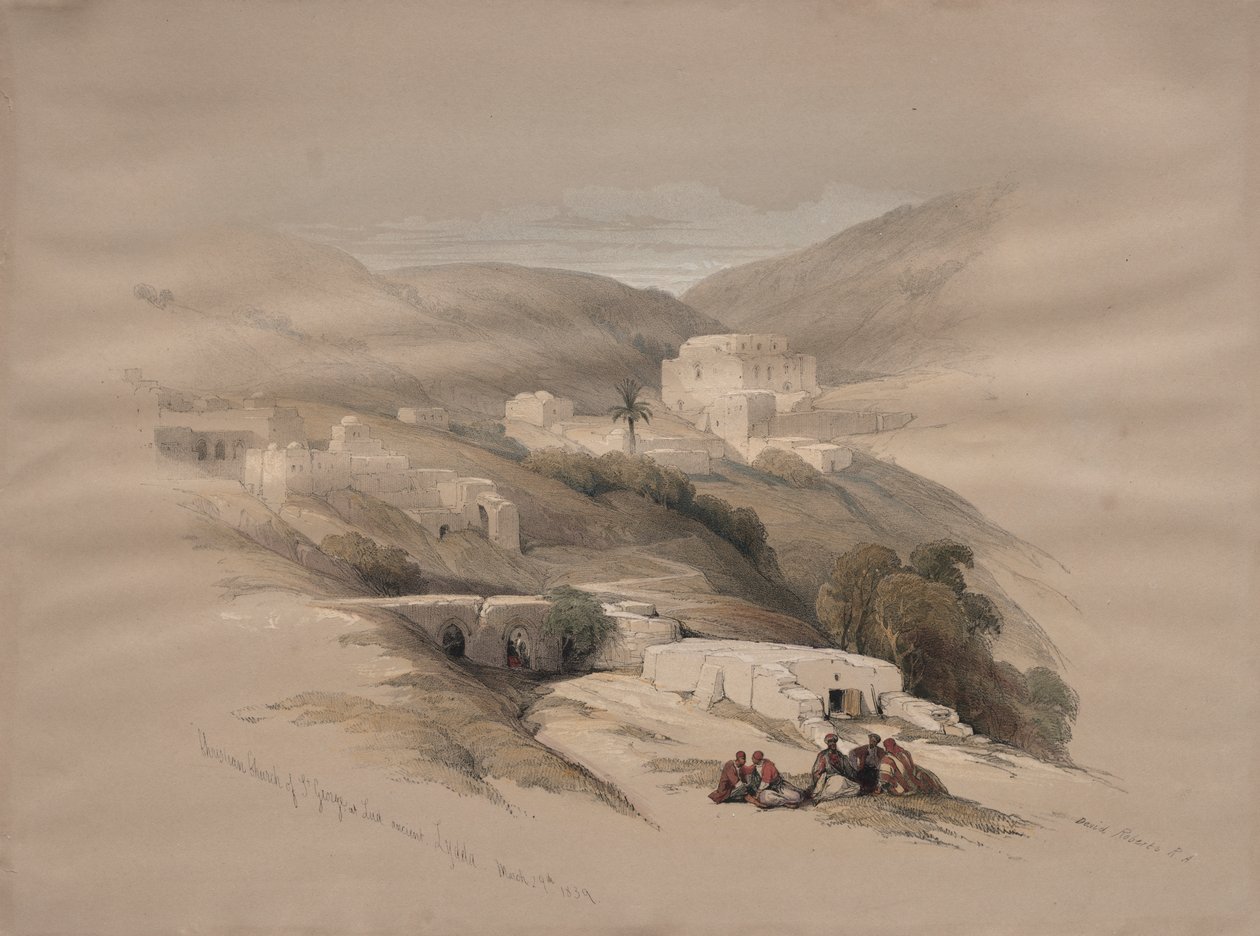 Christian Church of St. George at Ludd, Ancient Lydda by David Roberts