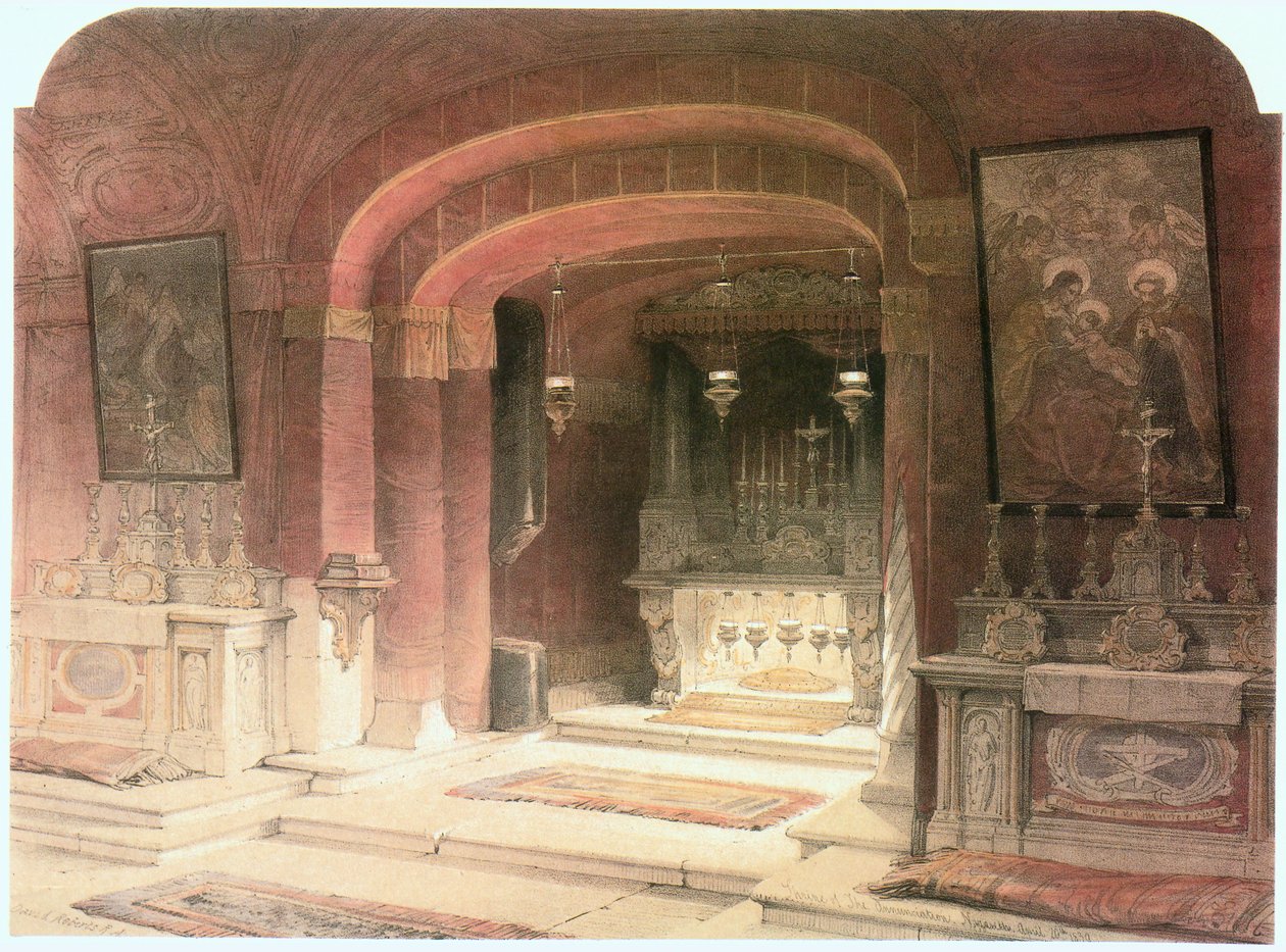 Church of the Annunciation, Altar of the Annunciation, Nazareth by David Roberts