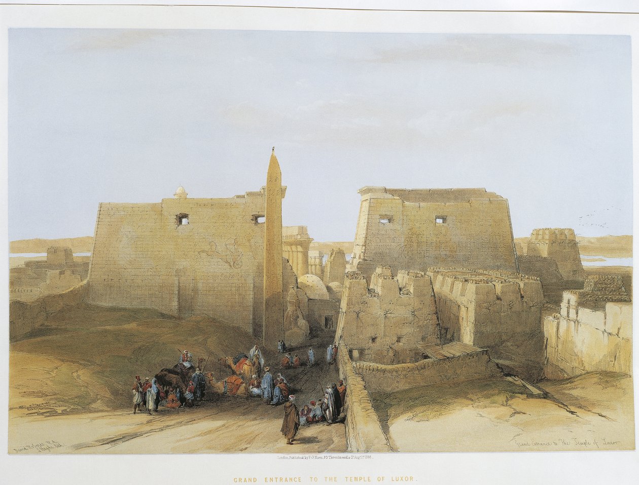 Egypt, Temple at Luxor, engraving by David Roberts