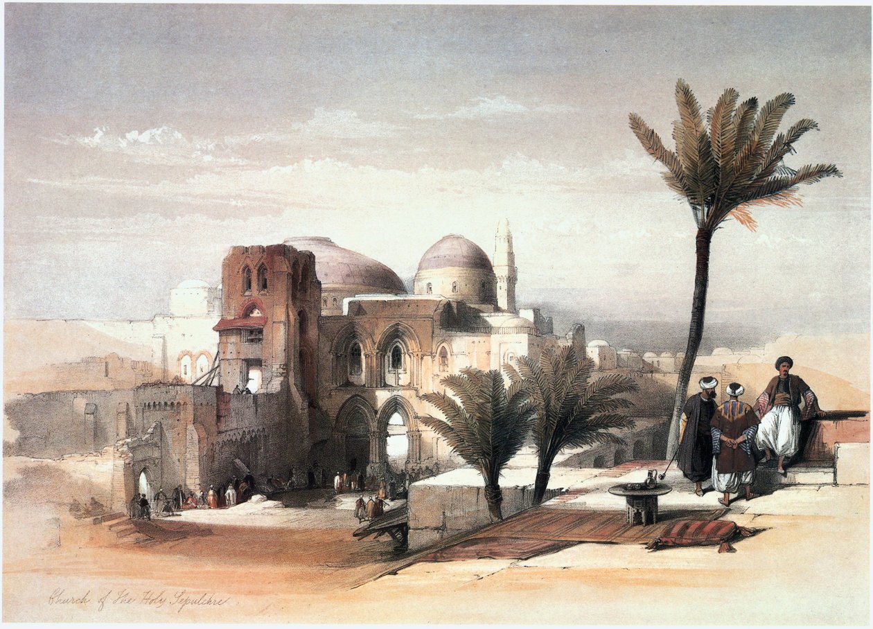 In the Holy Land: Jerusalem, Church of the Holy Sepulchre by David Roberts