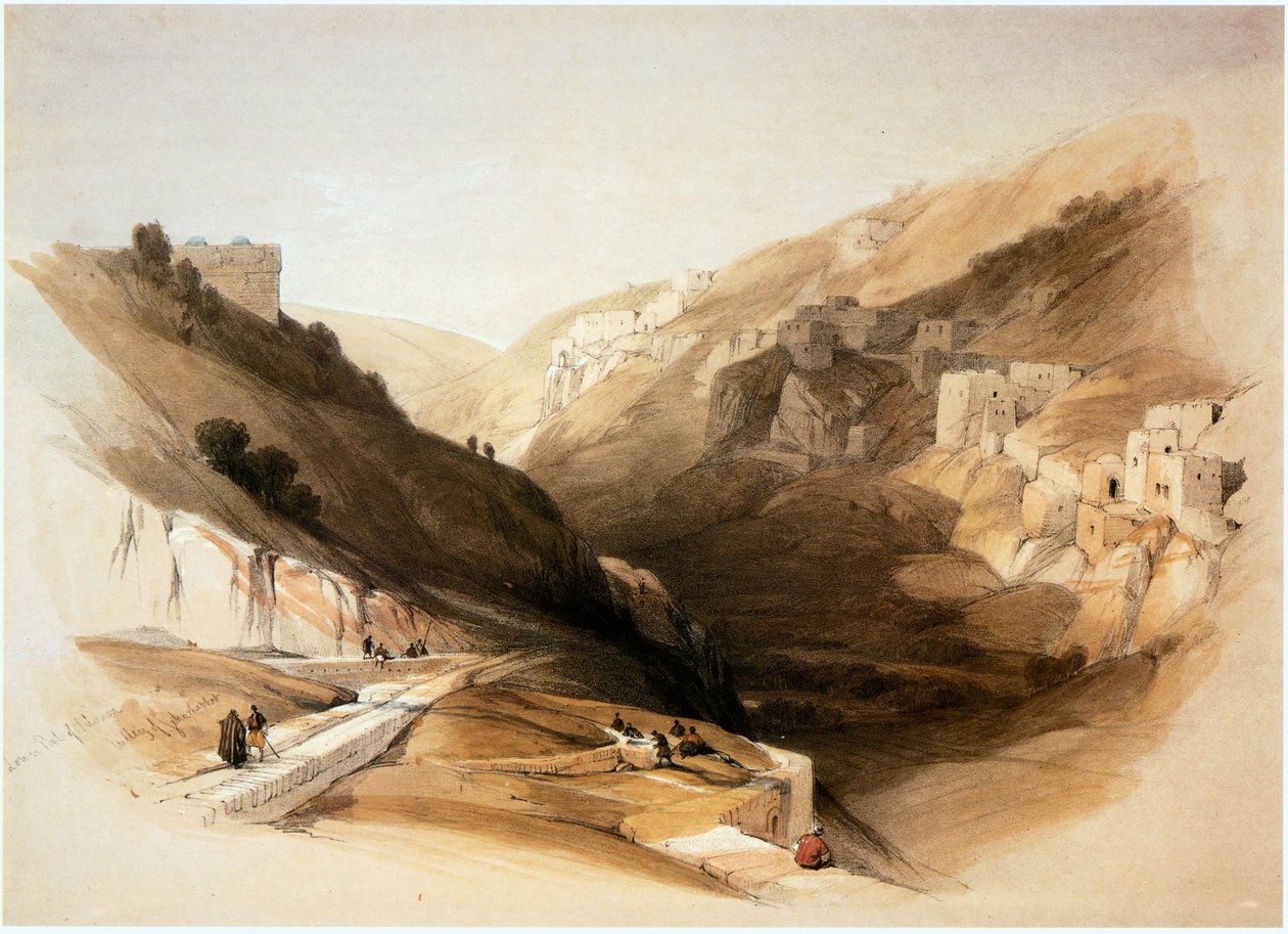 In the Holy Land: Jerusalem, Kidron Valley, Lower Pool of Siloah by David Roberts