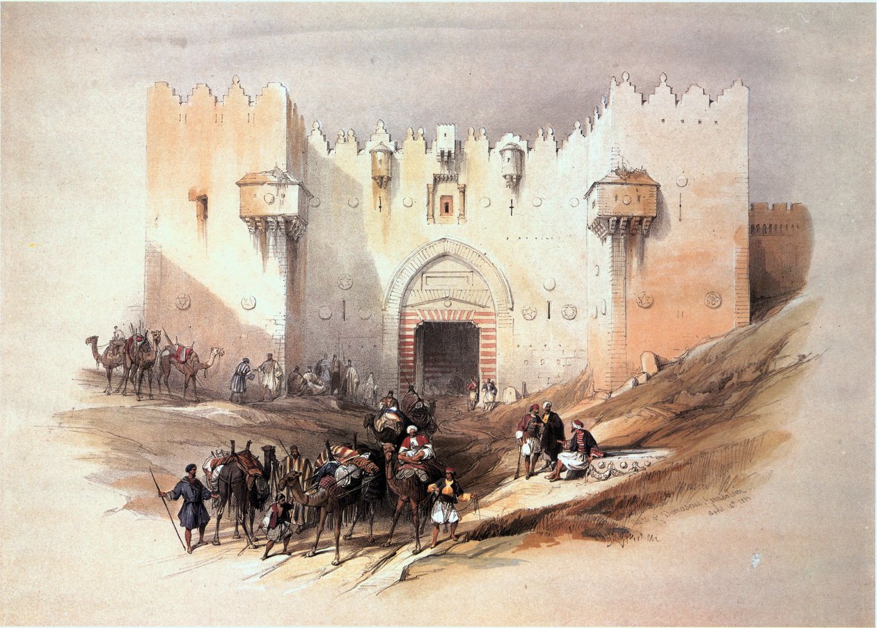In the Holy Land: Jerusalem, the Damascus Gate by David Roberts