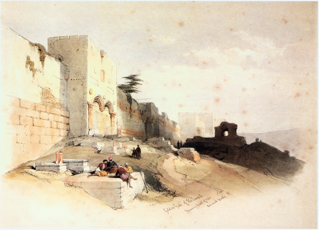In the Holy Land: Jerusalem, the Golden Gate by David Roberts