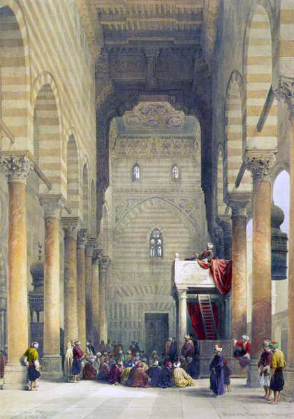 Interior of Mosque of the Metwalys by David Roberts