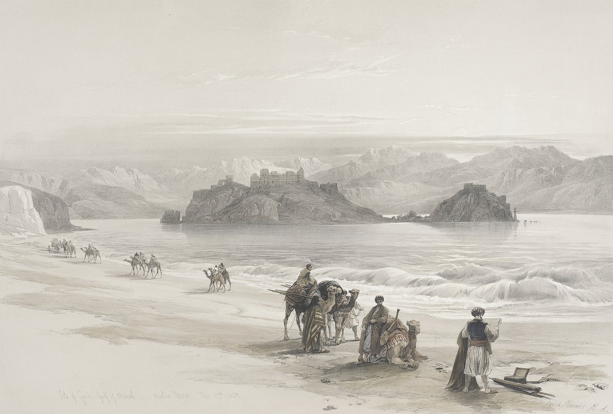 Isle of Graia, Gulf of Aqaba by David Roberts