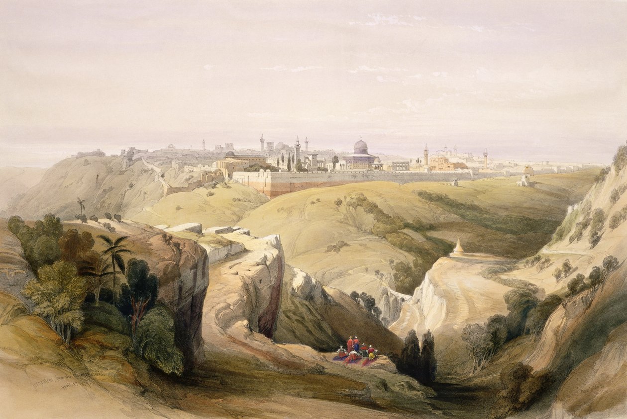 Jerusalem from the Mount of Olives, plate 6 from Volume I of 