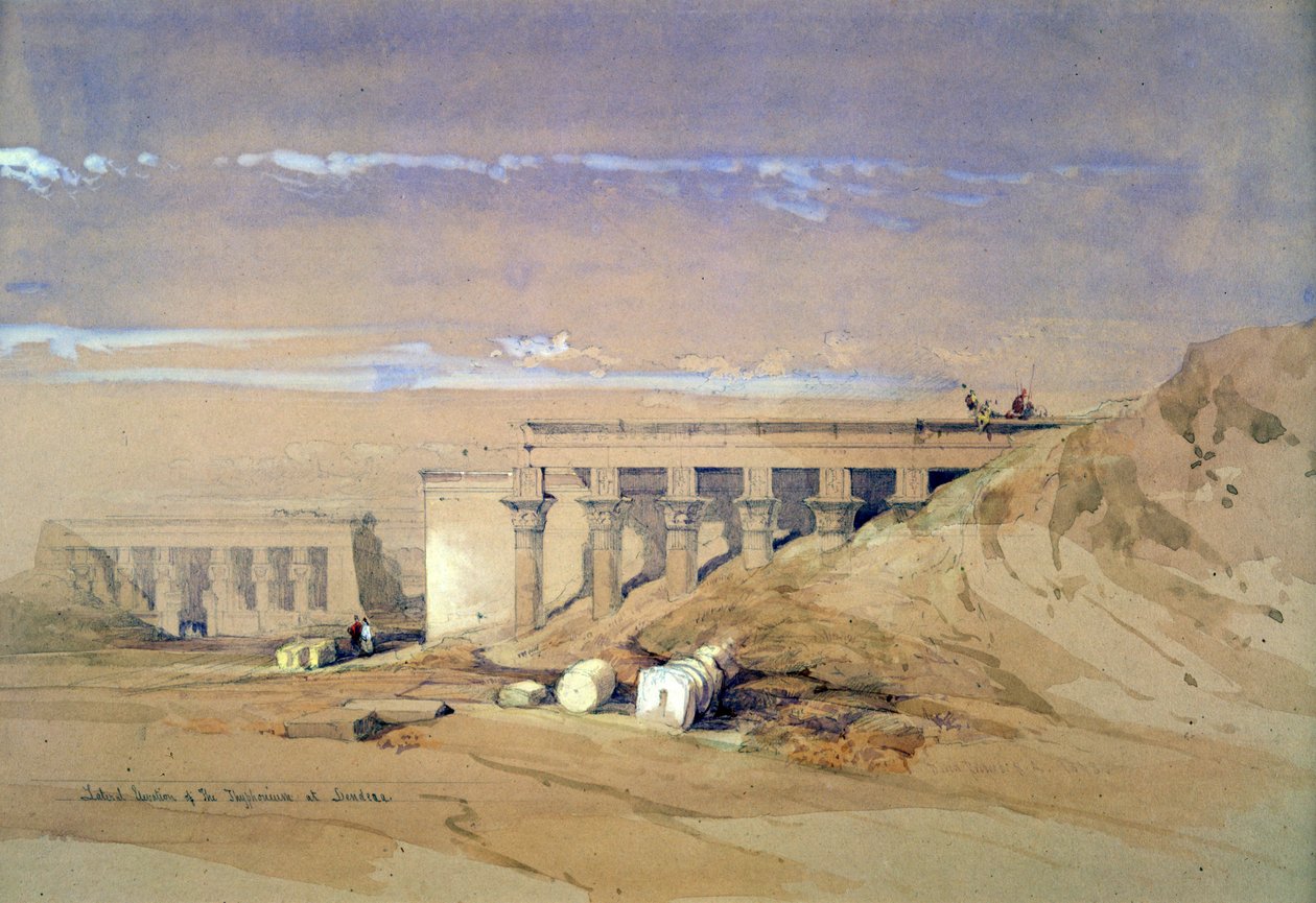 Lateral View of the Temple Called Typhonaeum at Dendera, Egypt, 19th Century by David Roberts