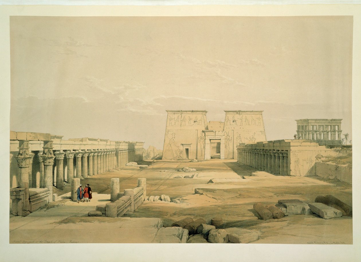 Main Entrance to the Temple on Philae Island by David Roberts