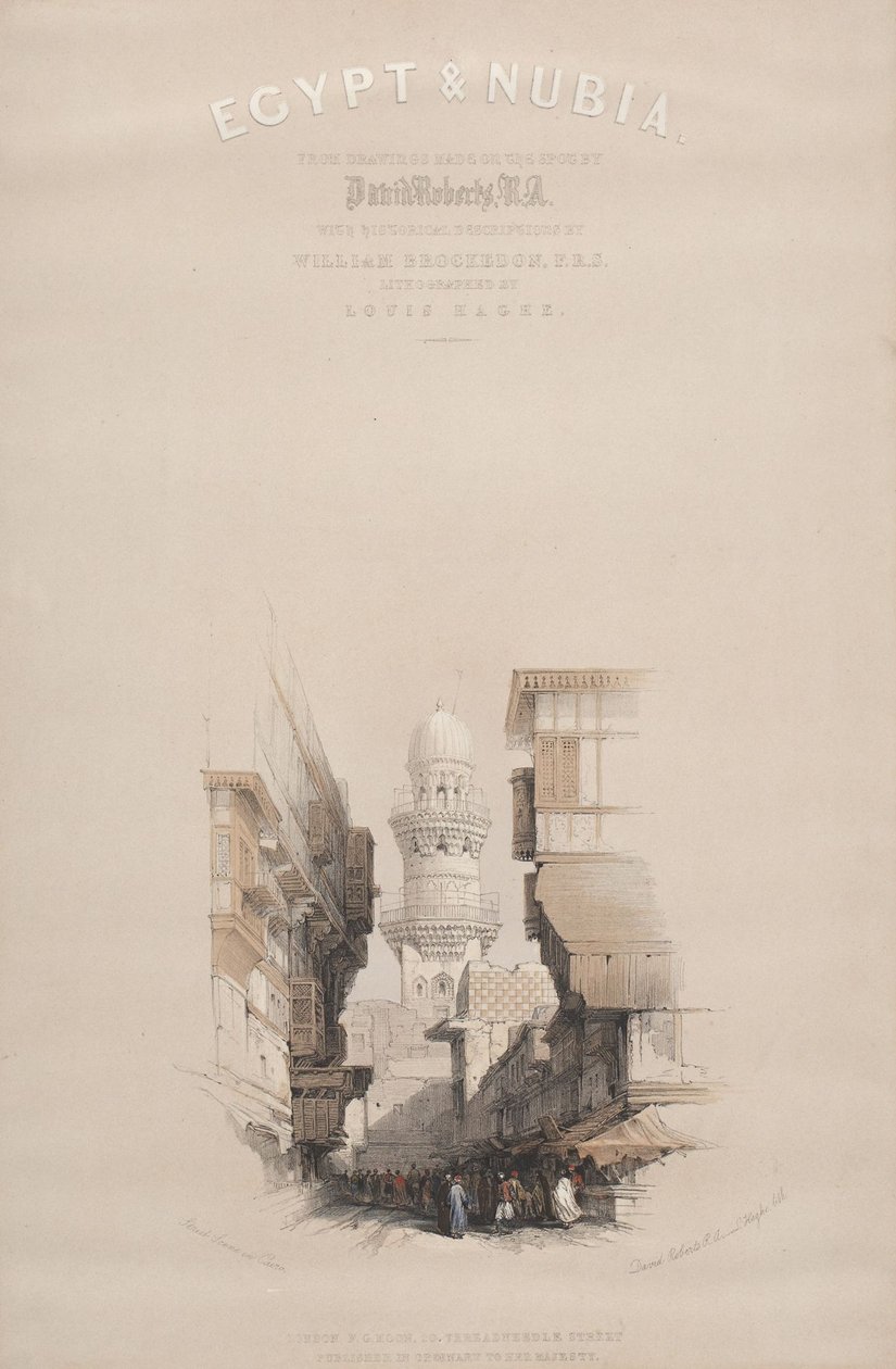 Street Scene in Cairo, Egypt by David Roberts