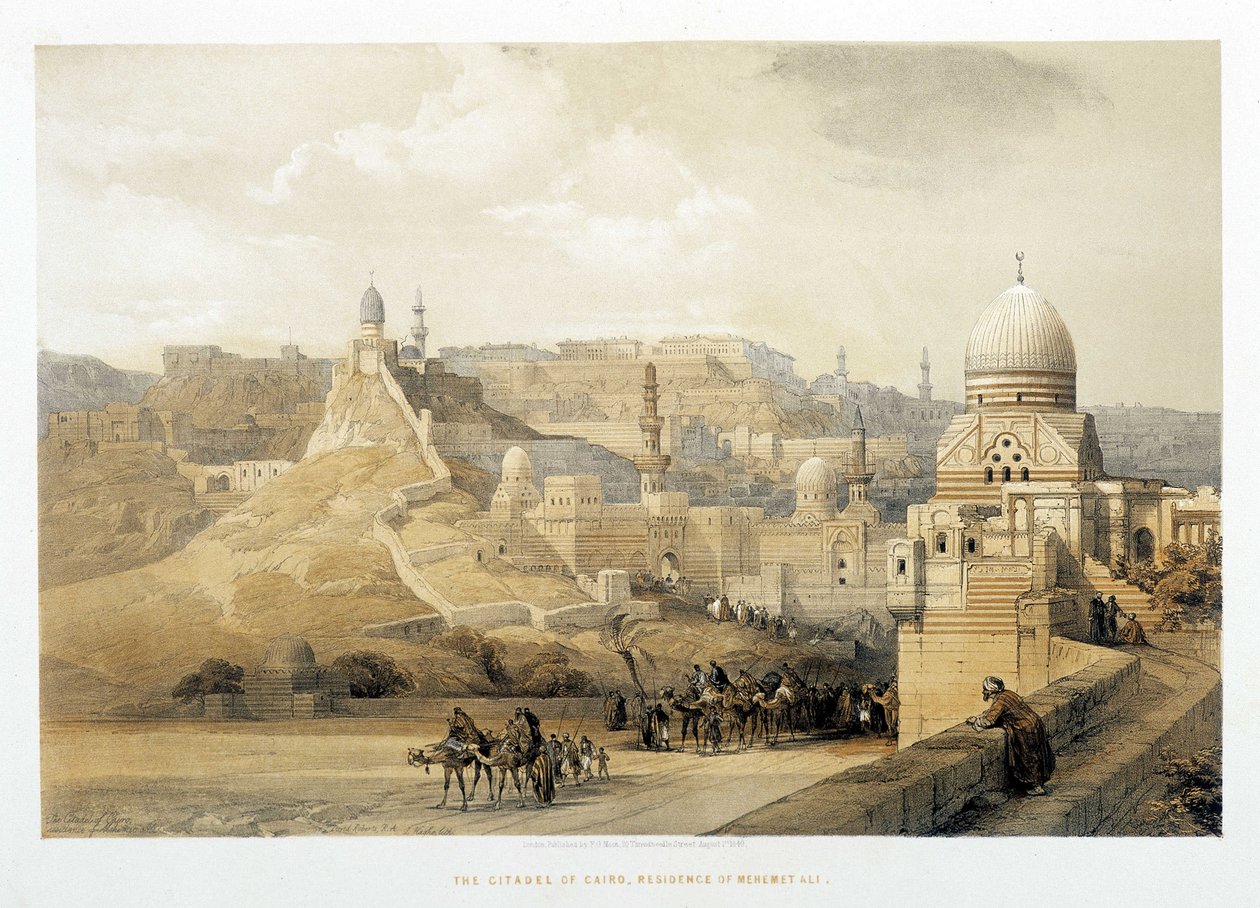 The Citadel of Cairo, Palace of Mehemet Ali in “The Holy Land”, London 1849 by David Roberts