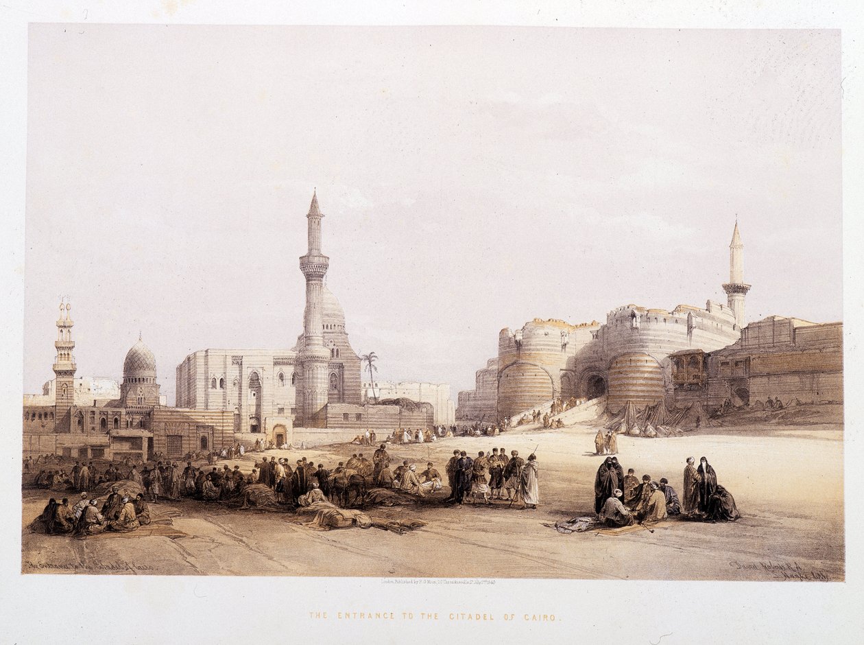 The Entrance of the Citadel of Cairo - in 