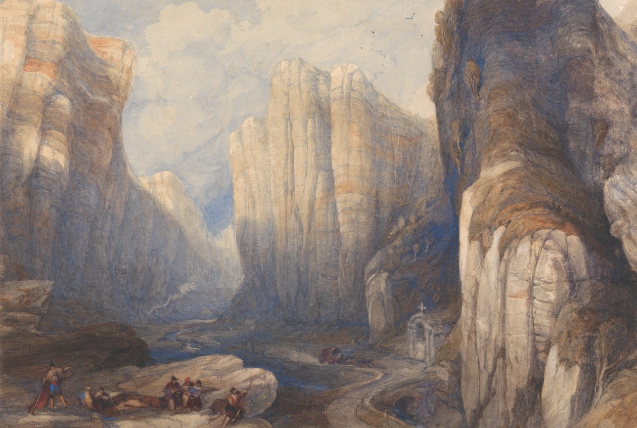 The Pass of Pancorbo, The Pyrenees by David Roberts