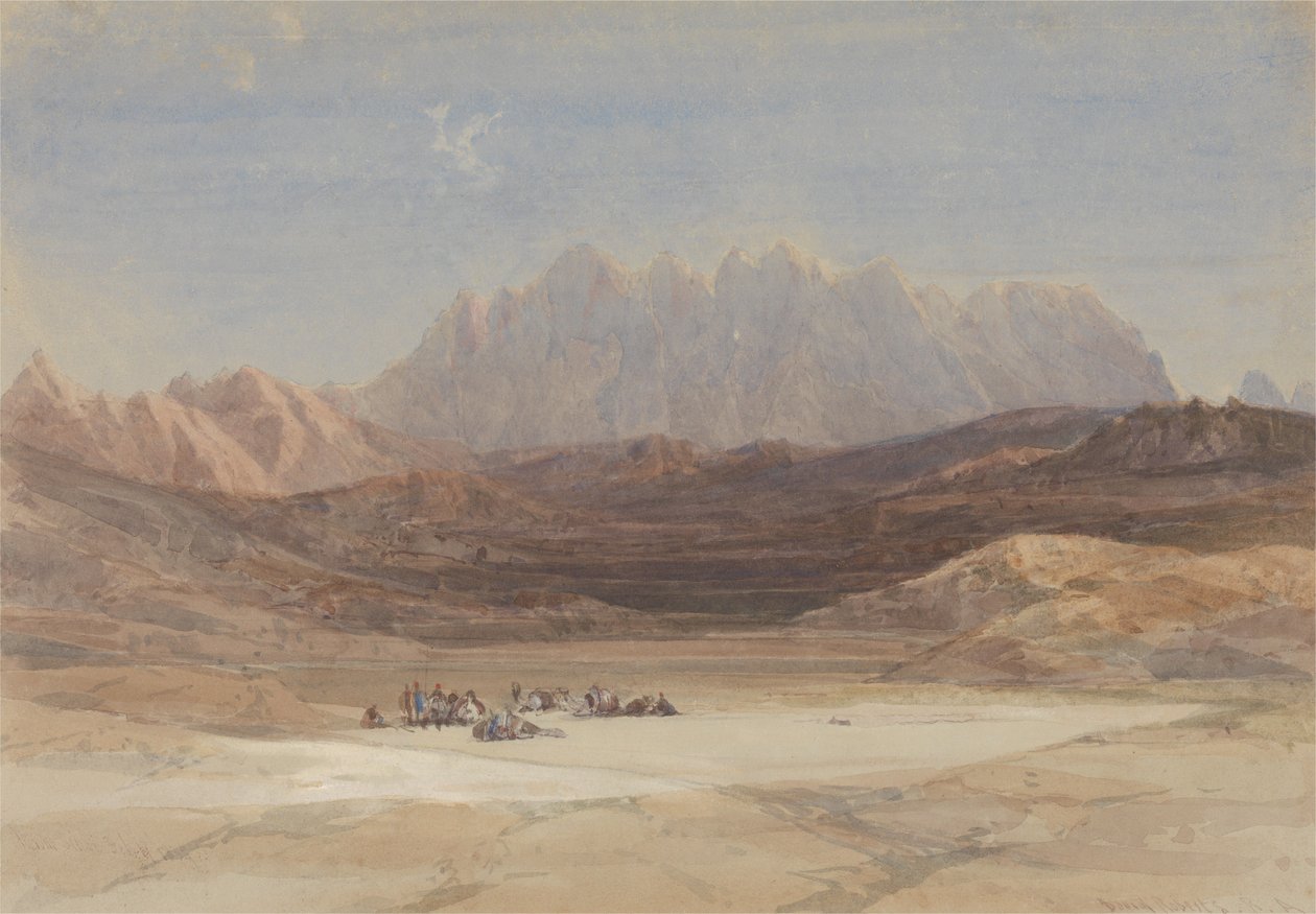 The Plain of El Raheh, Mount Sinai by David Roberts